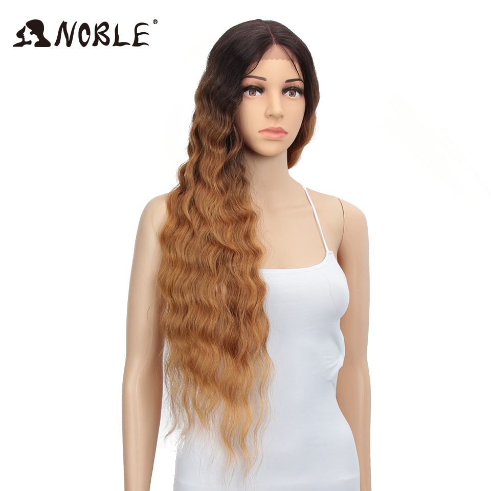 Synthetic Lace Wig 30 Inch Long Wavy Wig Ombre Blonde Wig Synthetic Lace Wigs Cosplay Synthetic Lace Wig