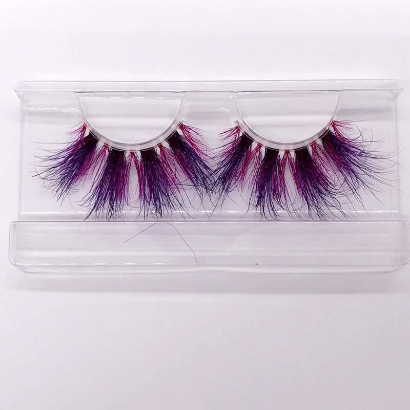 Color 25mm 3D mink fake lashes beauty natural false eyelash packaging box lash extension
