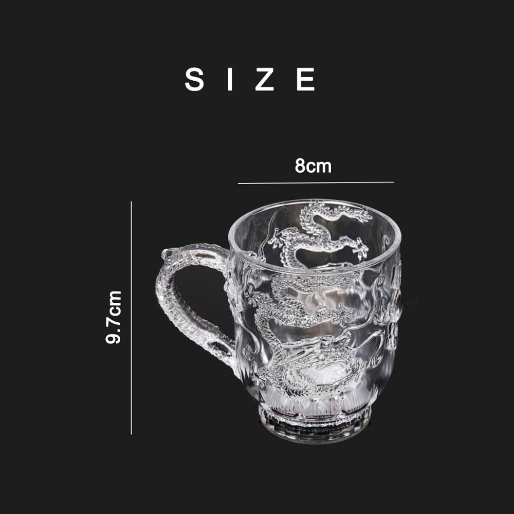 Dragon Luminescence Plastic Cup Changing Color Magic Mug For Water Wine Beer Supplies Unique Bar Kitchen Drinking Tumbler