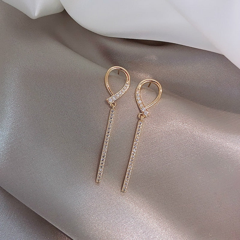 Moon Dangle Earrings Temperament Pearl Cherry Cat Rhinestone Pendant Earring Girl Party Jewelry Gift