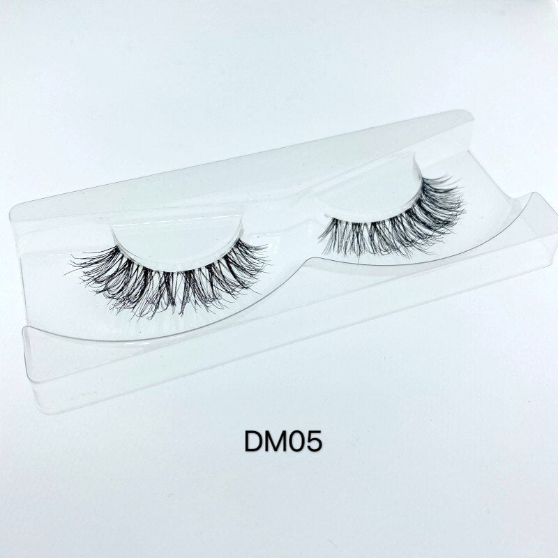 Mink Lashes 100% Hand Made 3D Mink Lashes Transparent Band Eyelashes Cilios Natural Long Fake Eyelashes Clear Band False Eyelash