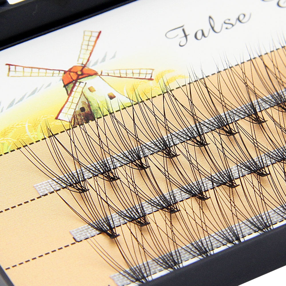 10D/20D/30D Lashes Cluster Eyelash Extension Faux Bunche Individual Natural Long Black 3D Volume Effect