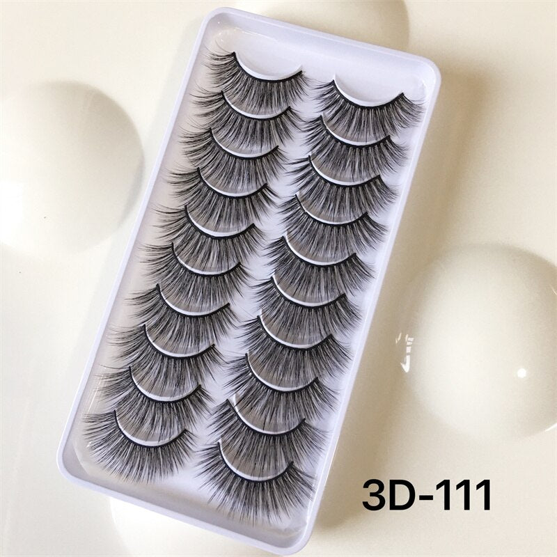8pairs eyelashes fake lashes long eyelash 25mm mink lashes fluffy dramatic false eyelashes