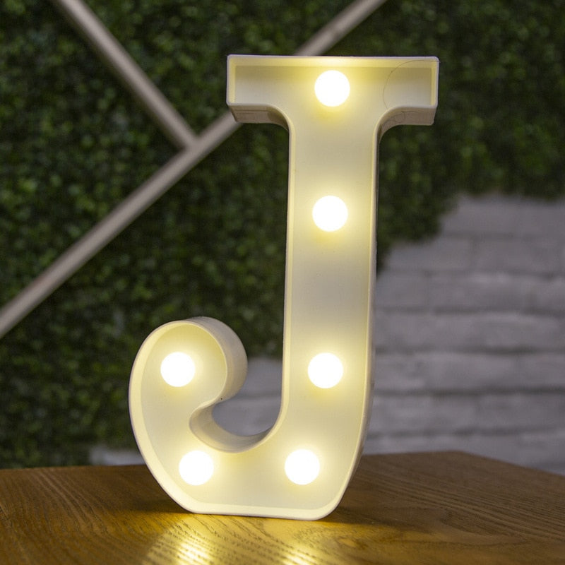 Alphabet Letter LED Lights Luminous Number Lamp Decor Battery Night Light for home Wedding Birthday party Decoration