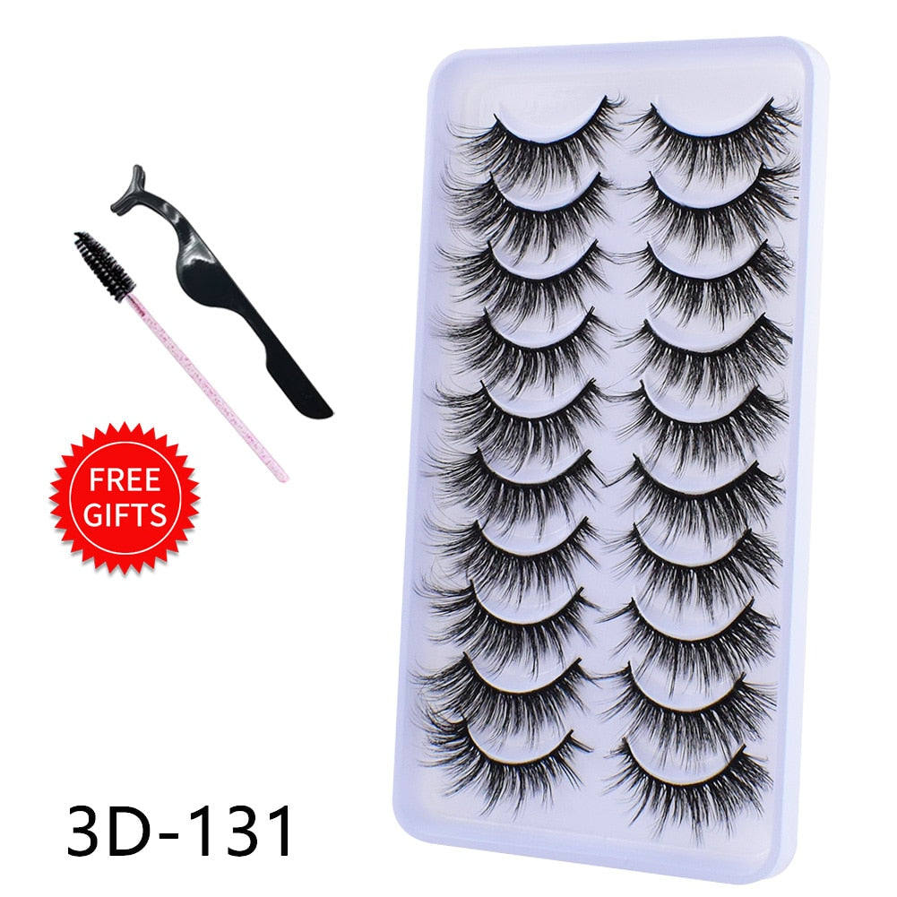 5/10 Pairs 3D Mink Natural Dramatic Faux Cils Fake Eyelash Extension