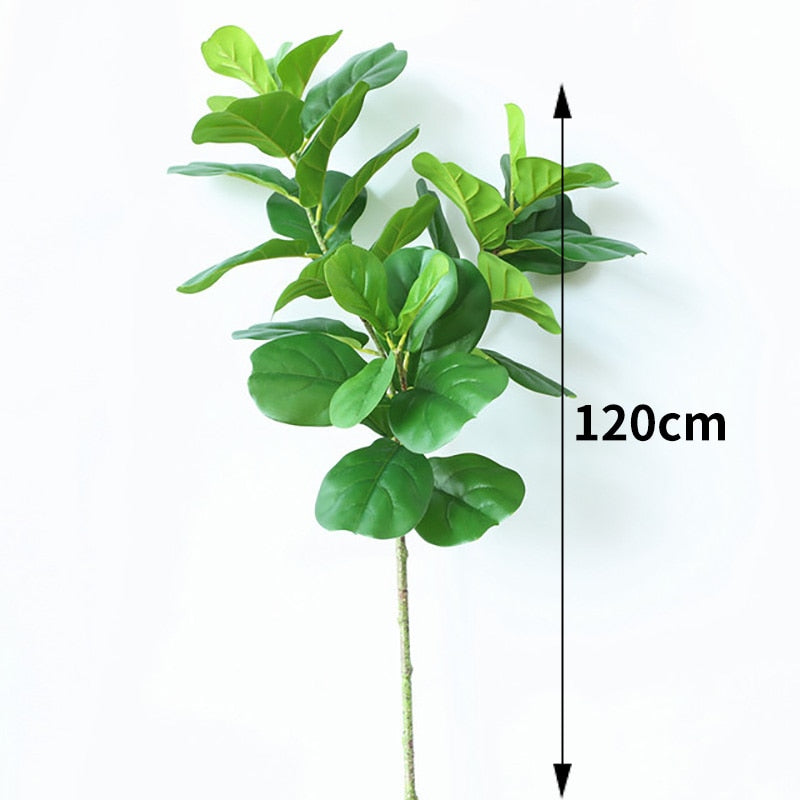Green Artificial Palm Leaf Plastic Plants Tropical Tree Branch Fake Plants Jungle Home Garden Decor Wedding Decoration