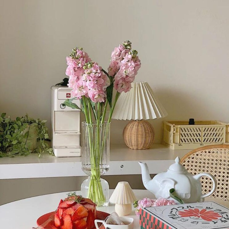 Home Decor Glass Vase Modern Flower Vase Room Decoration Art Colored Small Vase Wedding Decor Hydroponic Plants Japanese Style
