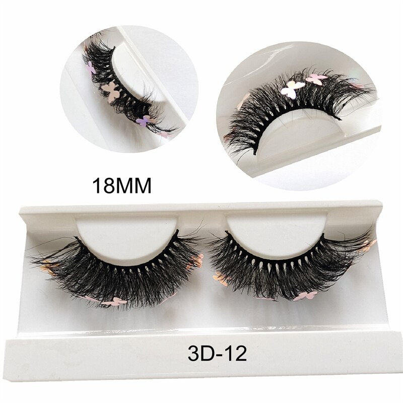 Faux Mink 25mm Lashes With Butterflys On Them Full Strip 14/16/18mm Cosmetics Makeup Charming False Eyelashes Butterfly Lash