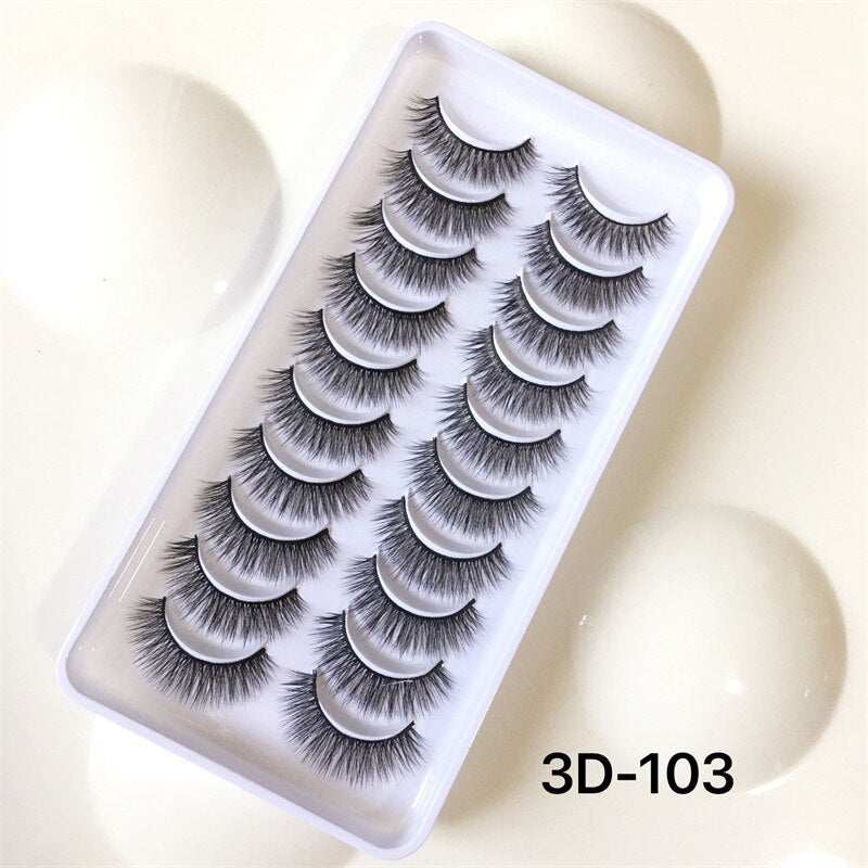 8pairs eyelashes fake lashes long eyelash 25mm mink lashes fluffy dramatic false eyelashes