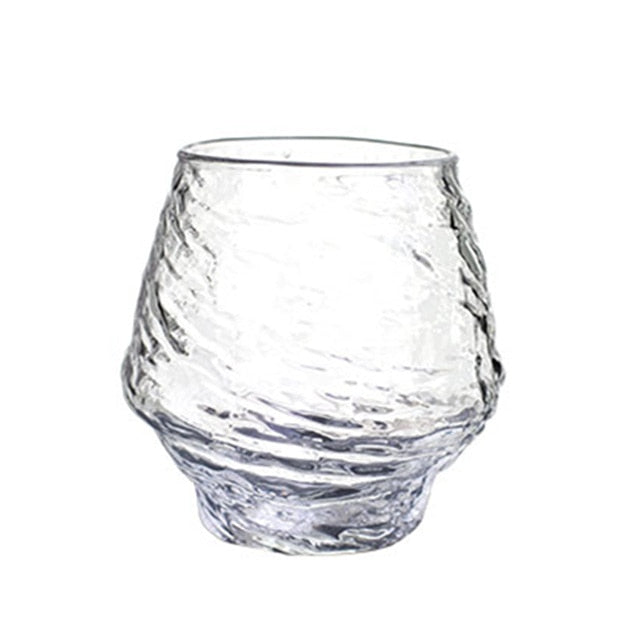 Japanese Hazy Air Wine Glass Snowflakes Falling Whiskey Tumbler Hammer Pattern Whisky Cup XO Brandy Drinking Glasses Wineglass