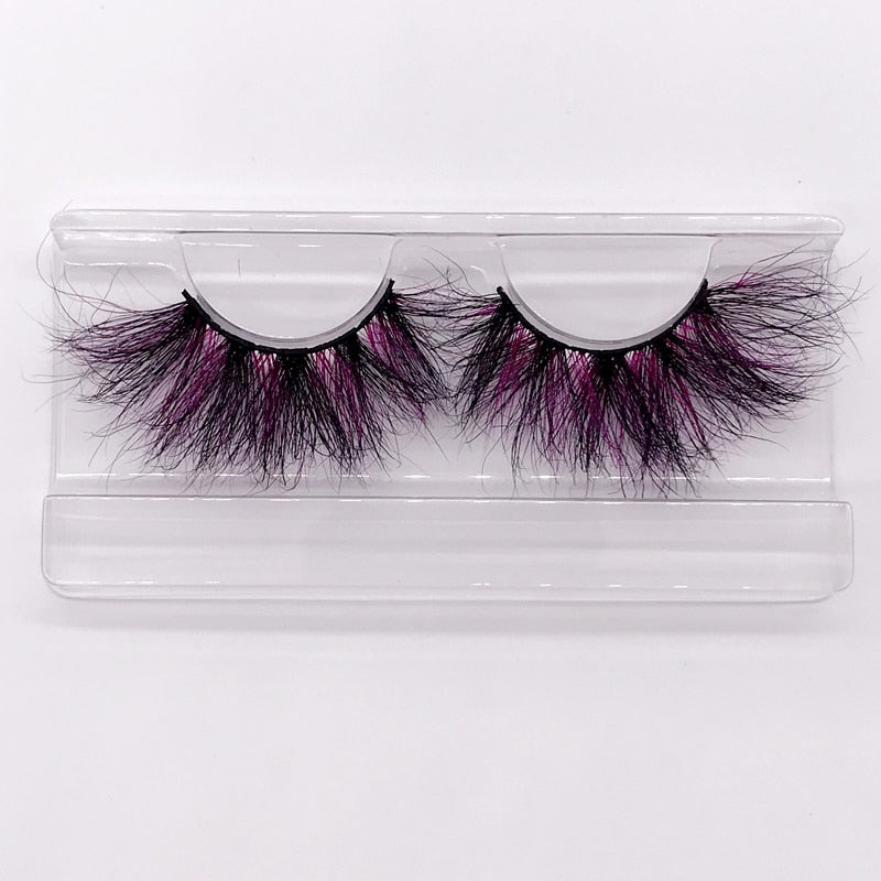 Color 25mm 3D mink fake lashes beauty natural false eyelash packaging box lash extension