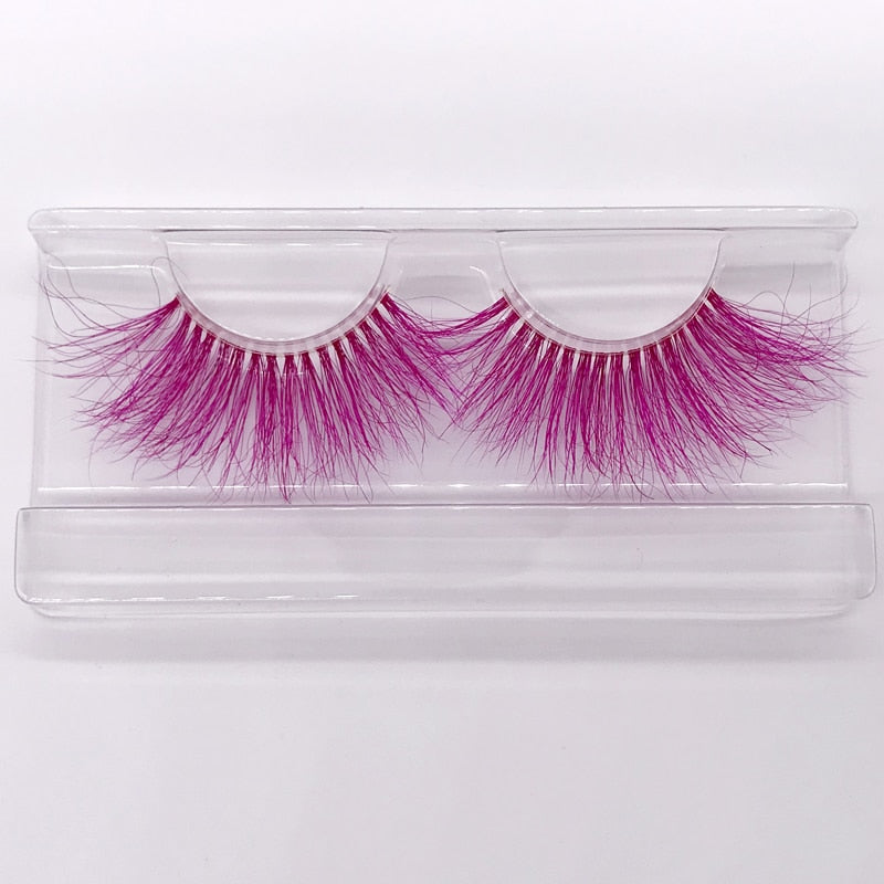 Color 25mm 3D mink fake lashes beauty natural false eyelash packaging box lash extension
