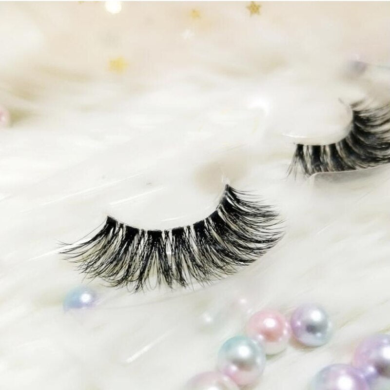 Mink Lashes 100% Hand Made 3D Mink Lashes Transparent Band Eyelashes Cilios Natural Long Fake Eyelashes Clear Band False Eyelash