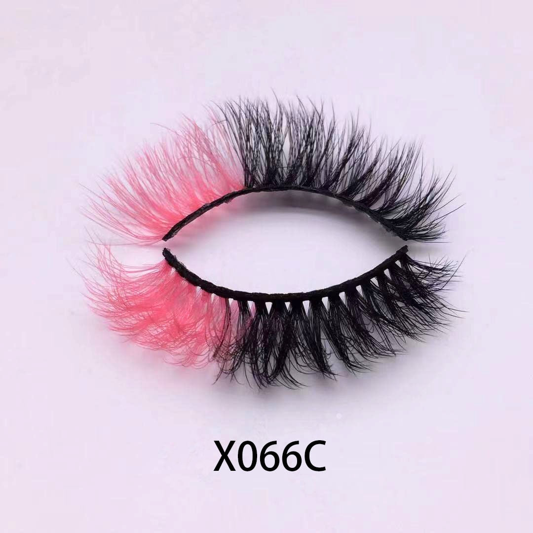 3D Color False Lashes Natural Long Colorful Eyelashes Dramatic Party Colored Lashes for Cosplay Halloween