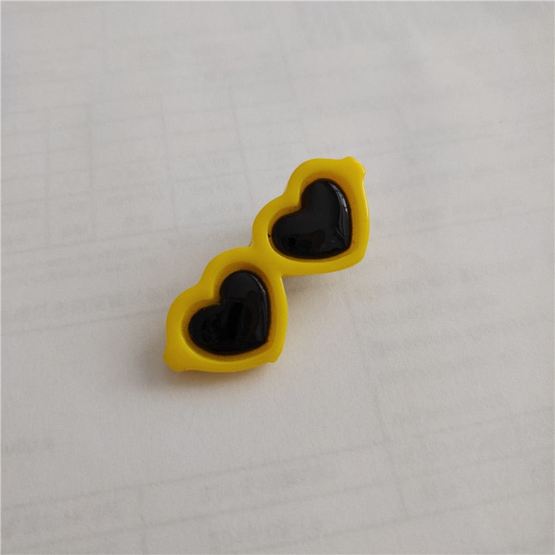1 pc Pet Lovely Heart Sunglasses Hairpins Pet Dog Bows Hair Clips for Puppy Dogs Cat Yorkie Teddy Pet Hair Decor