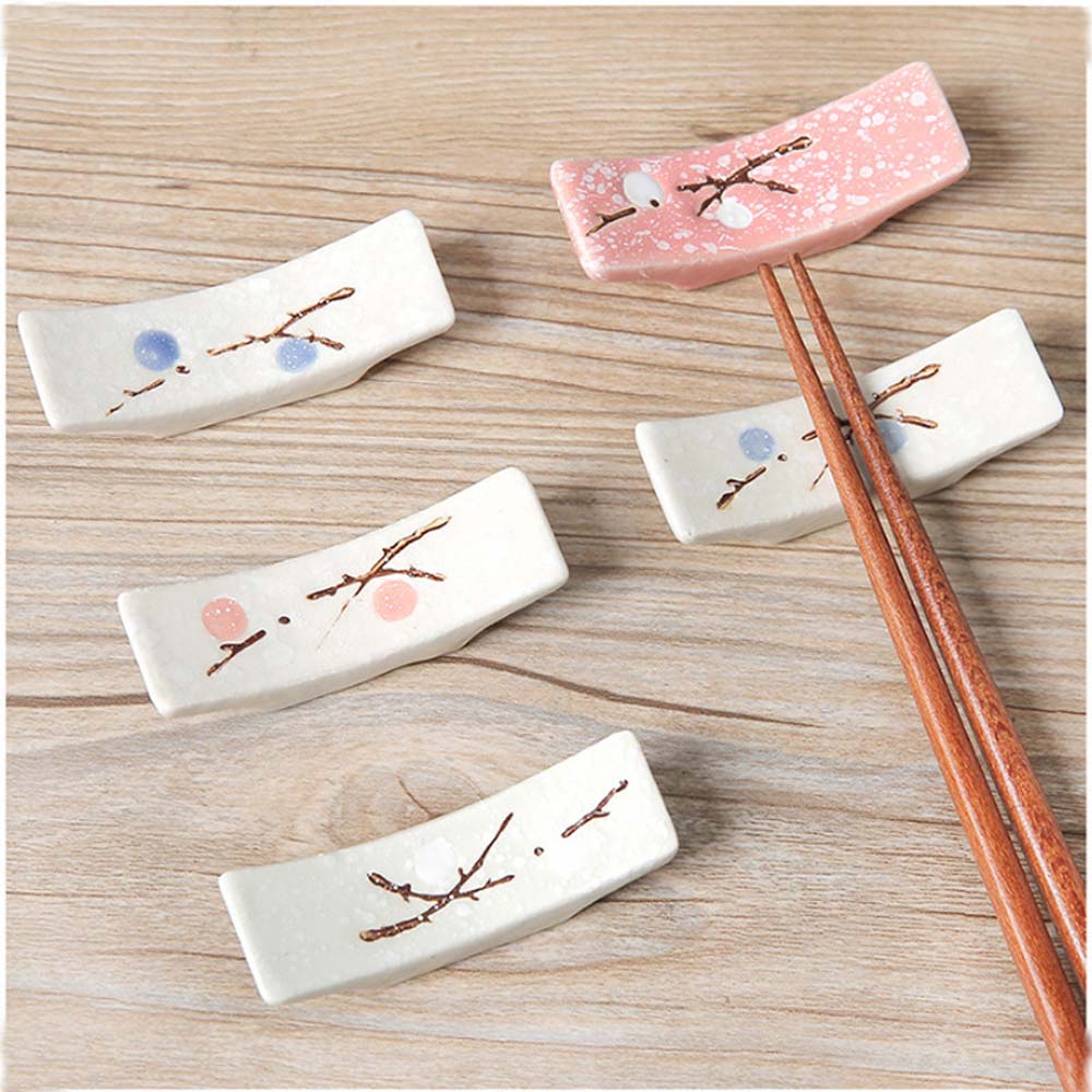 1 Pc Japanese Plum Blossom Ceramic Chopstick Holder Creative Kitchen Supplies Chopstick Holder Care Gadget