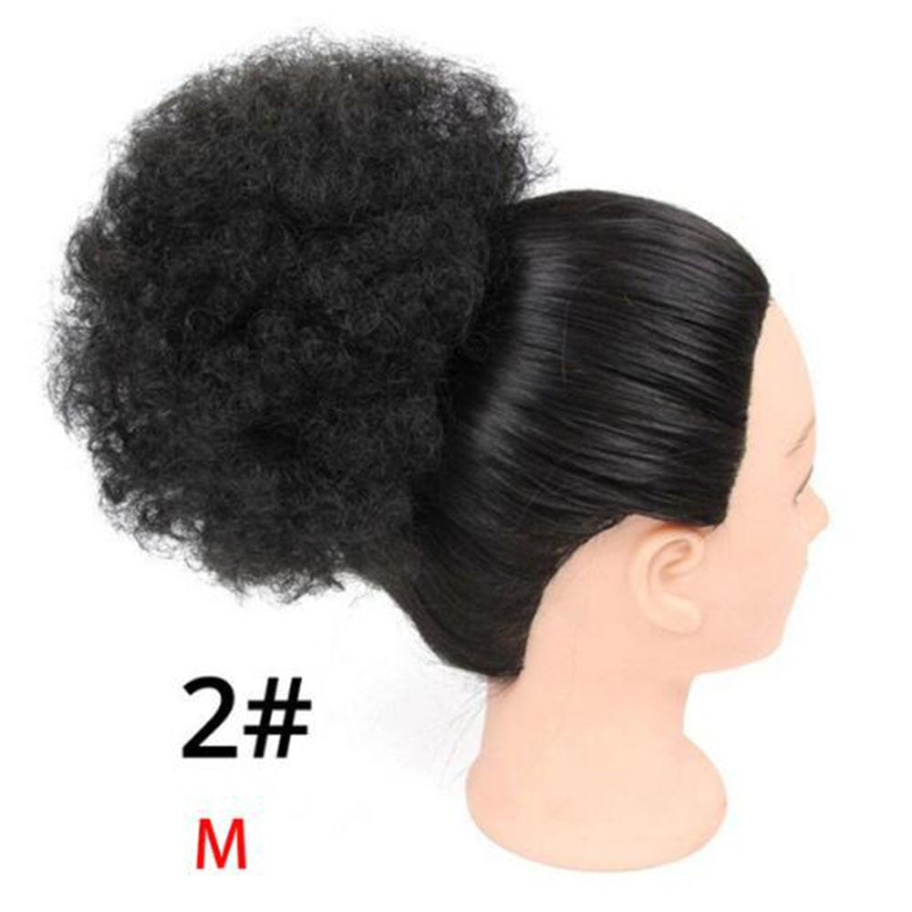 Short Afro Puff Synthetic Hair Hairpiece For Women Drawstring Ponytail Kinky Curly Clip Hair Extensions