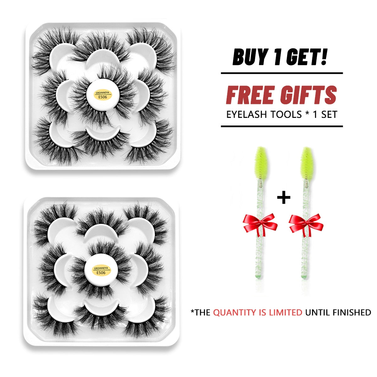 2/5 Pairs Faux Mink False Eyelashes Fluffy Lashe Dramatic Volume Lashes Natural Long Eyelashes