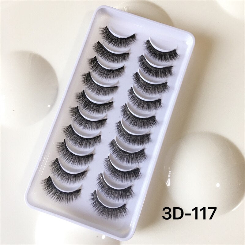 8pairs eyelashes fake lashes long eyelash 25mm mink lashes fluffy dramatic false eyelashes