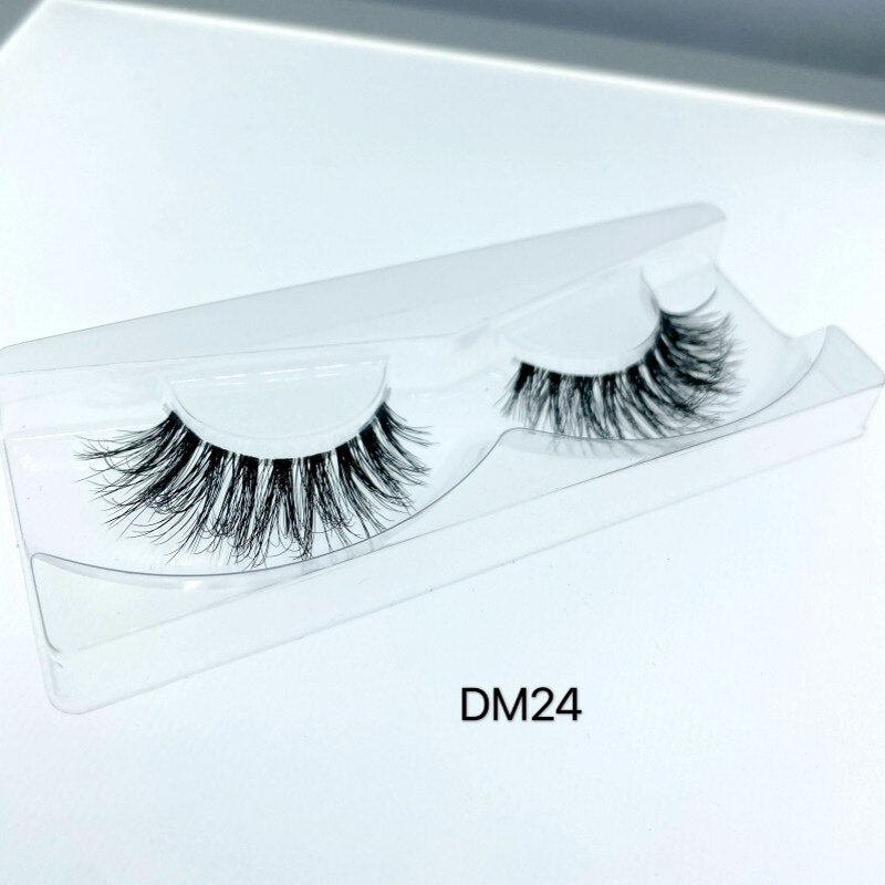 Mink Lashes 100% Hand Made 3D Mink Lashes Transparent Band Eyelashes Cilios Natural Long Fake Eyelashes Clear Band False Eyelash