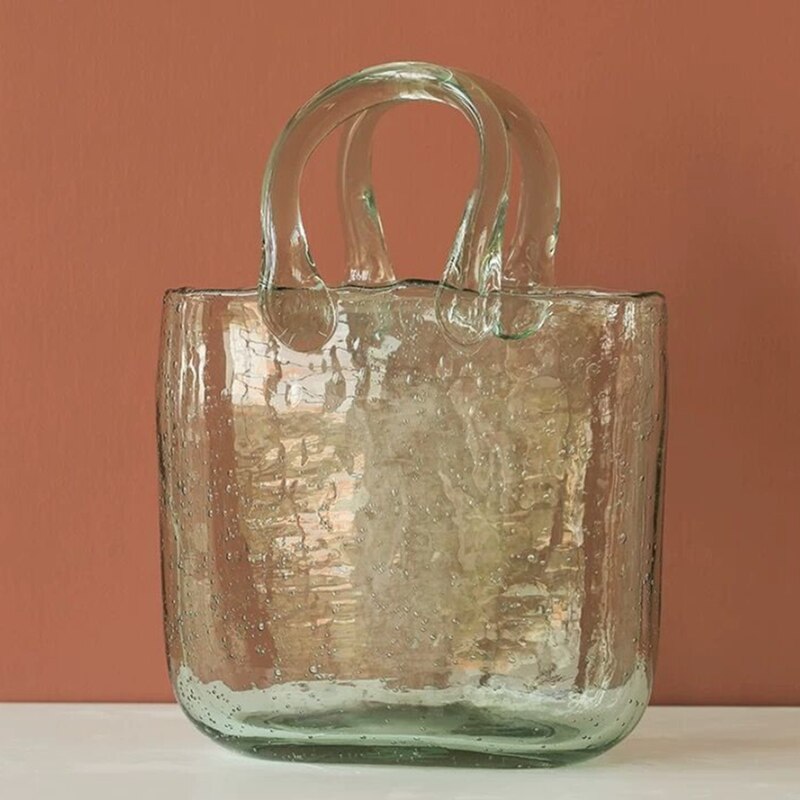 Flower Vase Hydroponic Pots Nordic Creative Basket Vase Big Glass Vase For Home Cristal Decoration