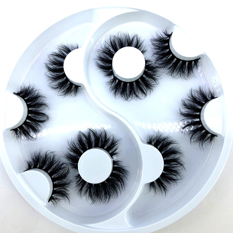 5 pairs natural false eyelashes fake lashes long 3d mink lashes eyelash extension