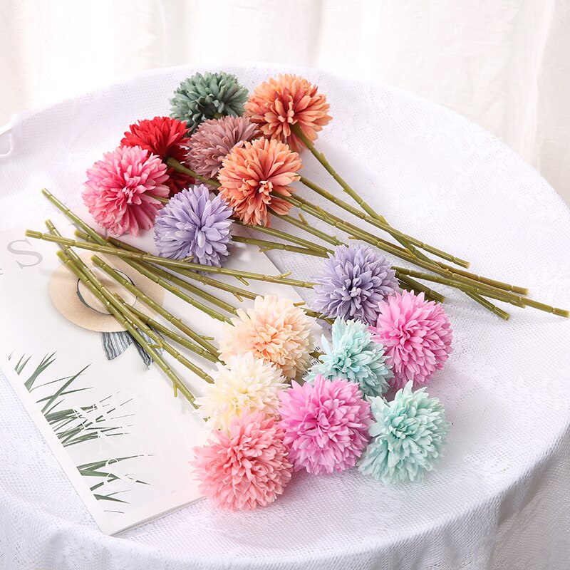 29cm Dandelion Artificial Flowers Bouquet Silk Fake Flowers For Home Decor Garden Widding Decoration DIY Vase Accessories Plants