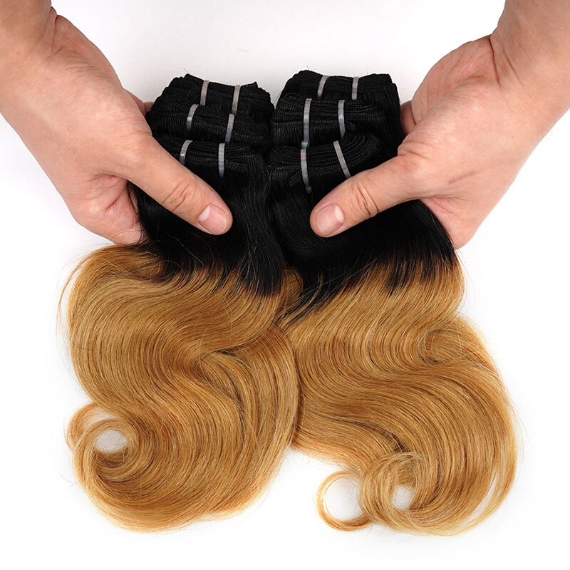6 Pcs/Lot Brazilian Body Wave 190g/Lot Hair Bundles Curl Hair Extension 1B/27/613/99J Ombre Hair Bundles 100% Human Hair Weaves