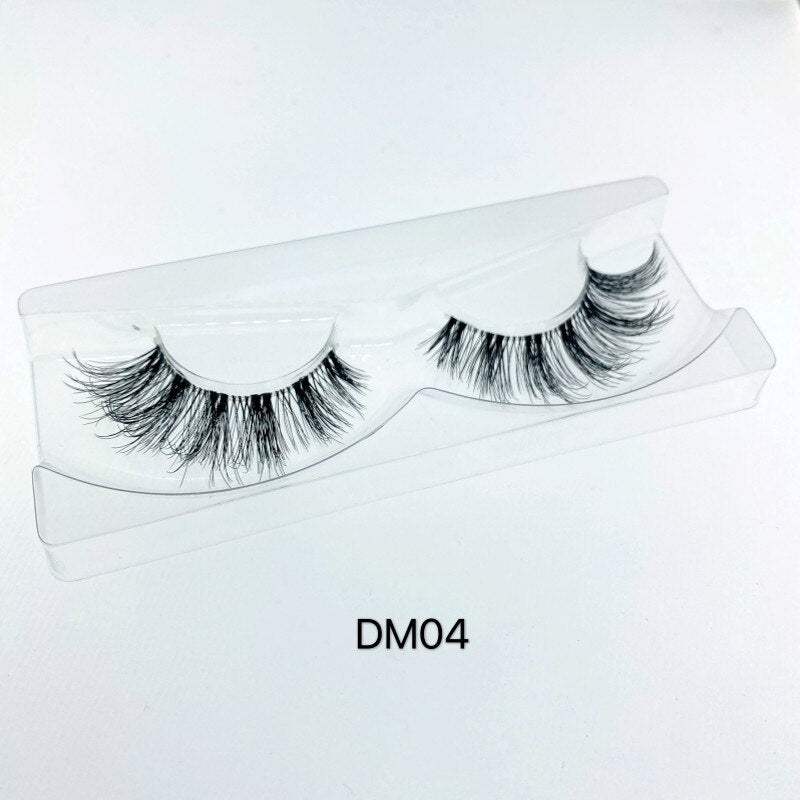 Mink Lashes 100% Hand Made 3D Mink Lashes Transparent Band Eyelashes Cilios Natural Long Fake Eyelashes Clear Band False Eyelash