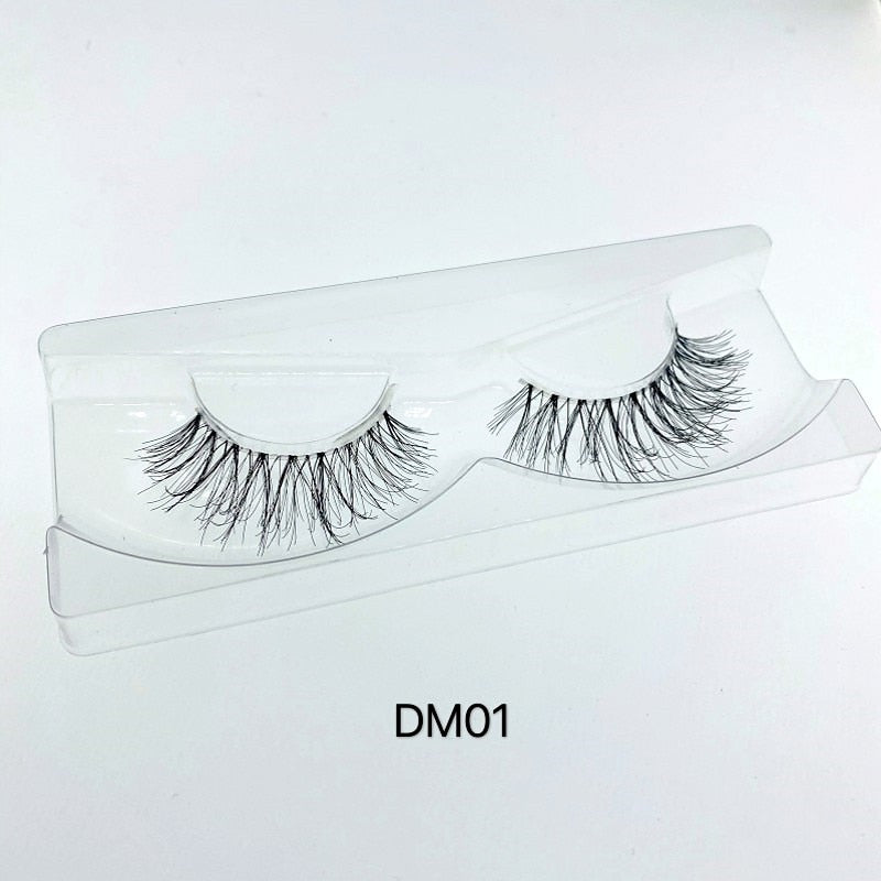 Mink Lashes 100% Hand Made 3D Mink Lashes Transparent Band Eyelashes Cilios Natural Long Fake Eyelashes Clear Band False Eyelash