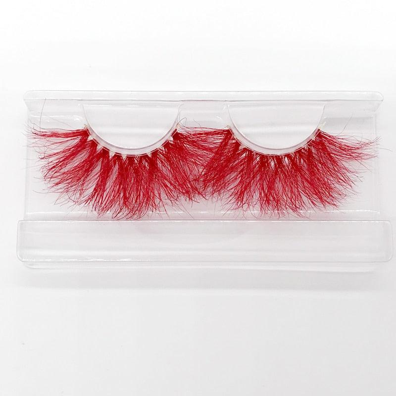 Color 25mm 3D mink fake lashes beauty natural false eyelash packaging box lash extension