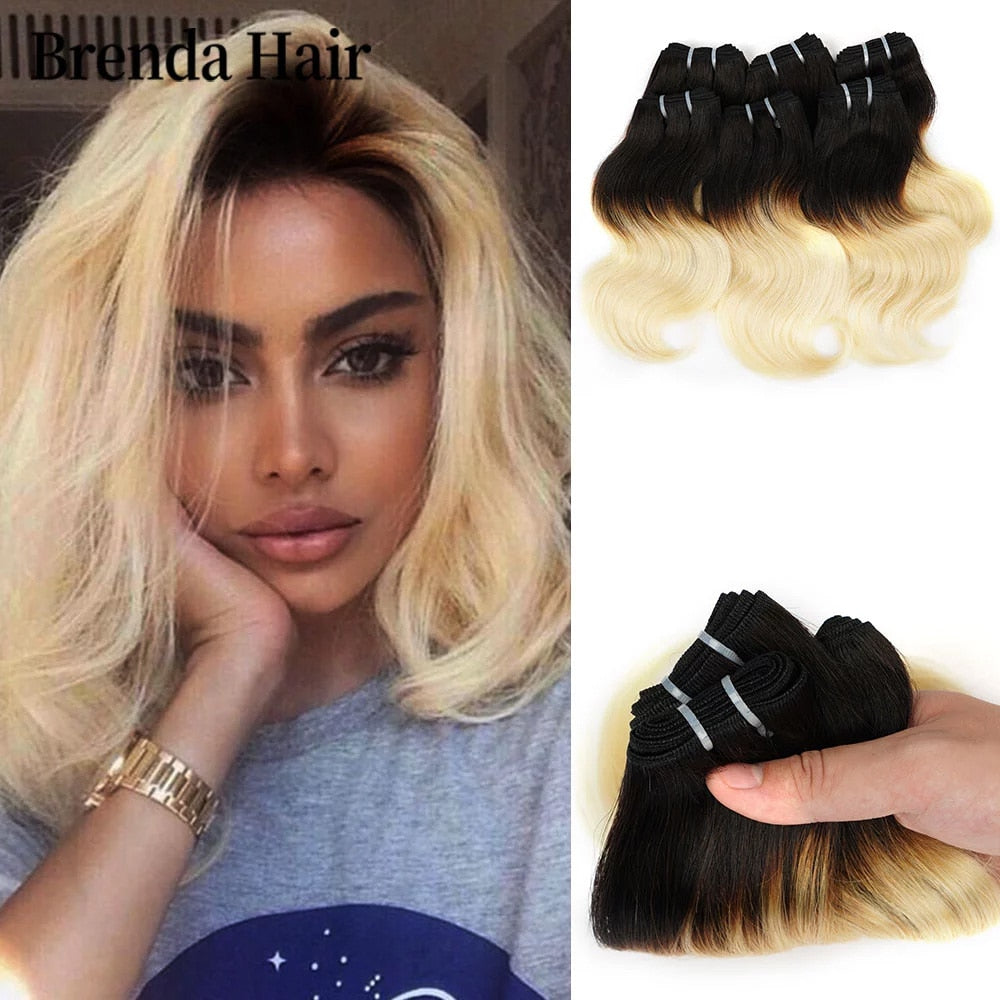 6 Pcs/Lot Brazilian Body Wave 190g/Lot Hair Bundles Curl Hair Extension 1B/27/613/99J Ombre Hair Bundles 100% Human Hair Weaves