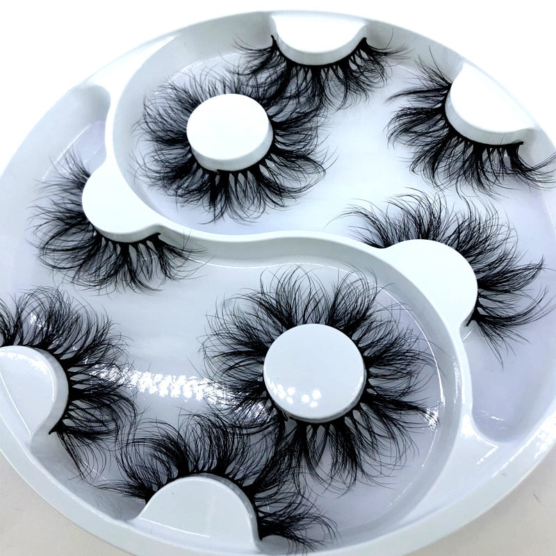 5 pairs natural false eyelashes fake lashes long 3d mink lashes eyelash extension