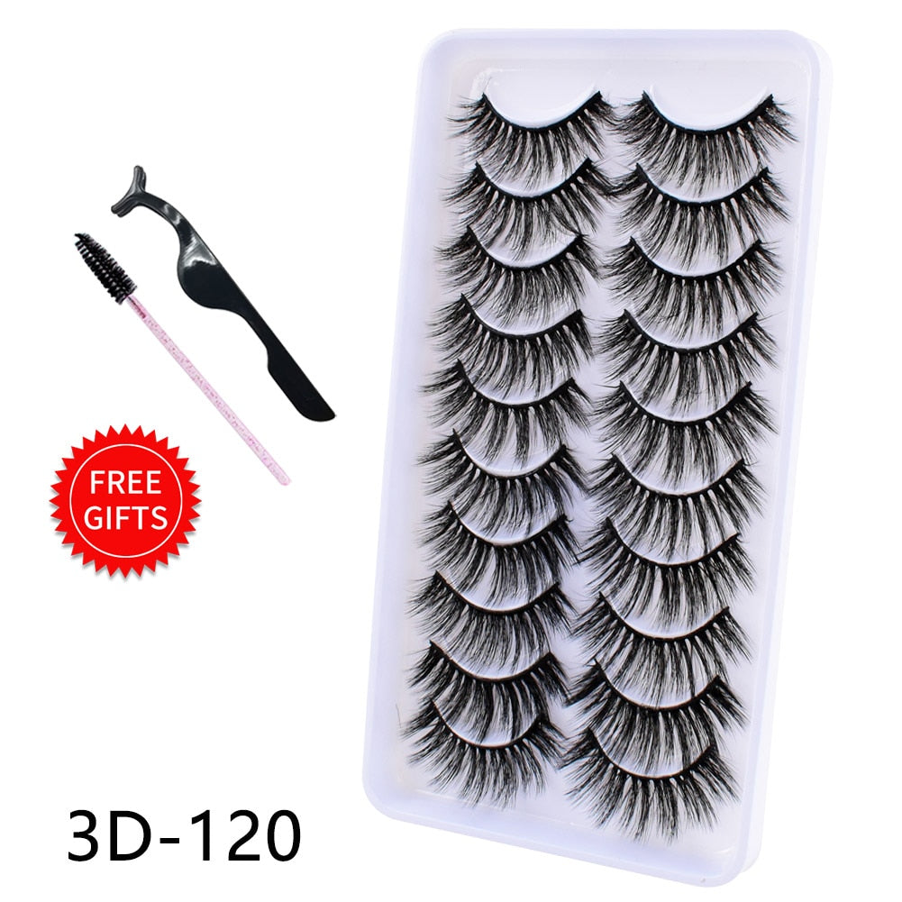 5/10 Pairs 3D Mink Natural Dramatic Faux Cils Fake Eyelash Extension
