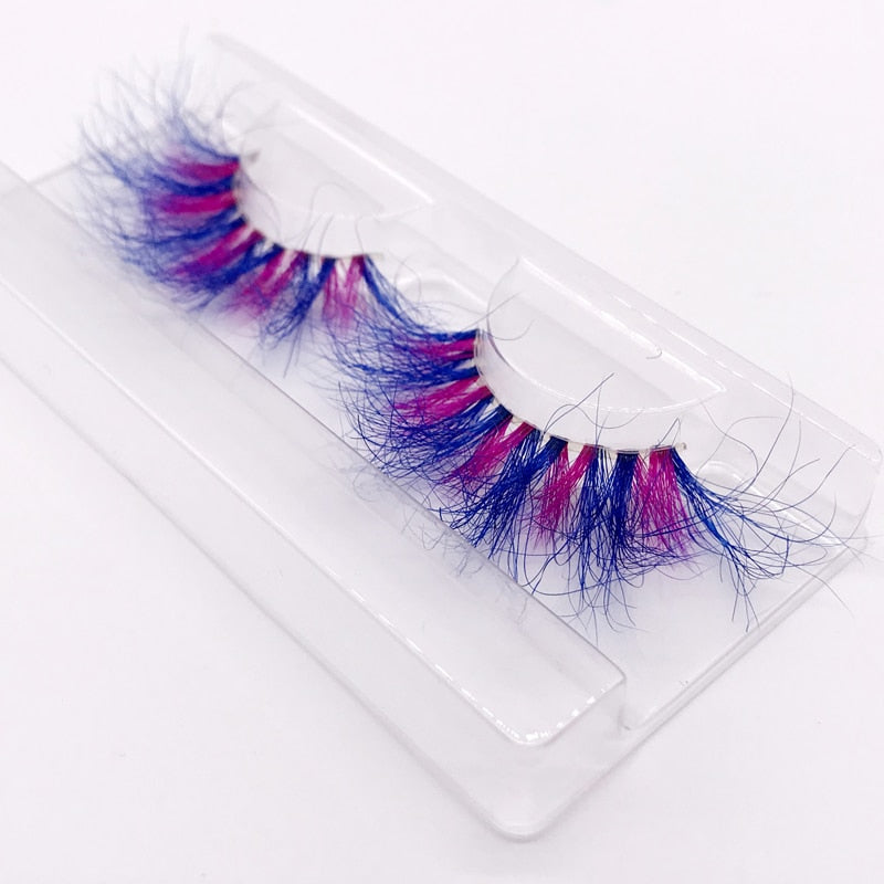 Color 25mm 3D mink fake lashes beauty natural false eyelash packaging box lash extension