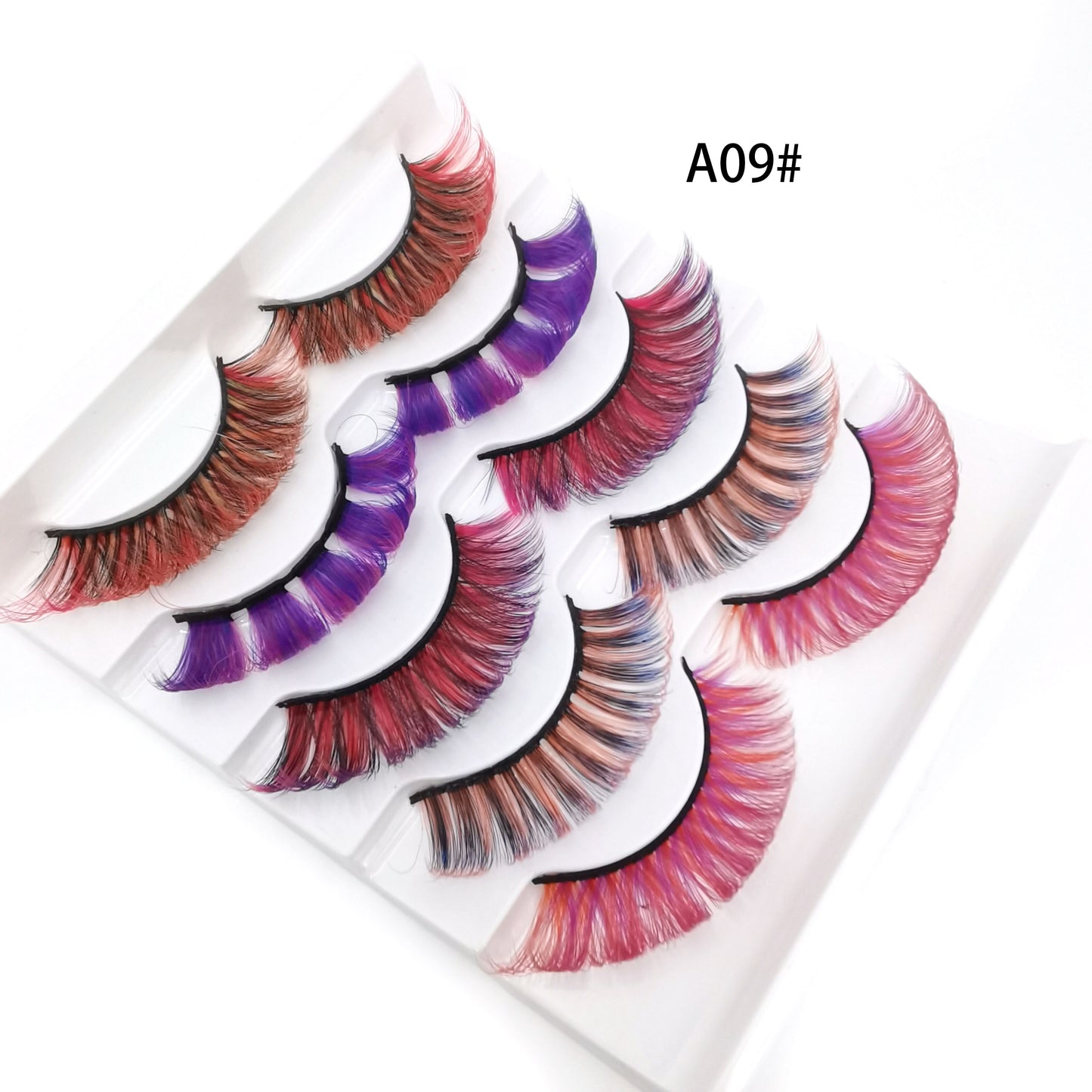 Mix Color Eyelashes Maquiage Soft Natural 3D Mink Rainbow Eyelash Cilios Natural Dramatic Fluffy Colourful
