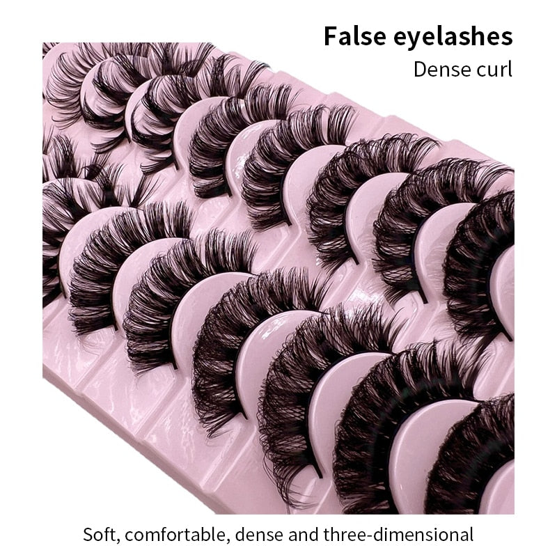 Russian Strip Lashes 25mm 3D Mink Volume Fluffy Natural False Eyelashes Thick Dramatic Mink Eyelashes