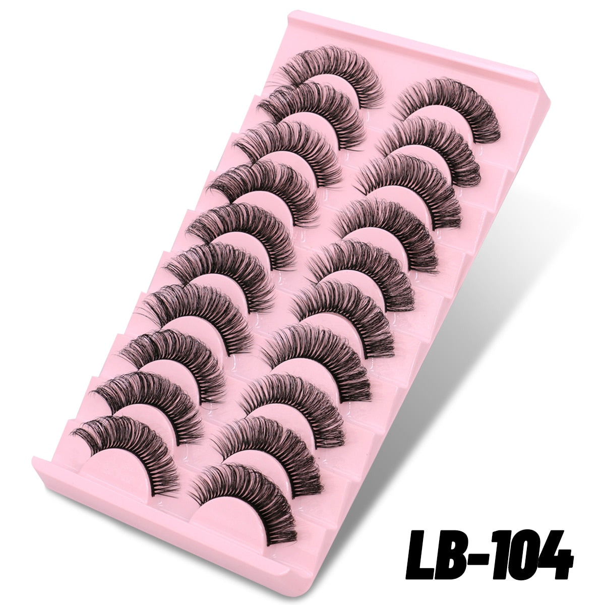 DD Curl Lashes 10 pairs Russian Strip Lashes 3D Mink Eyelashes Natural Long Reusable Fluffy eyelashes