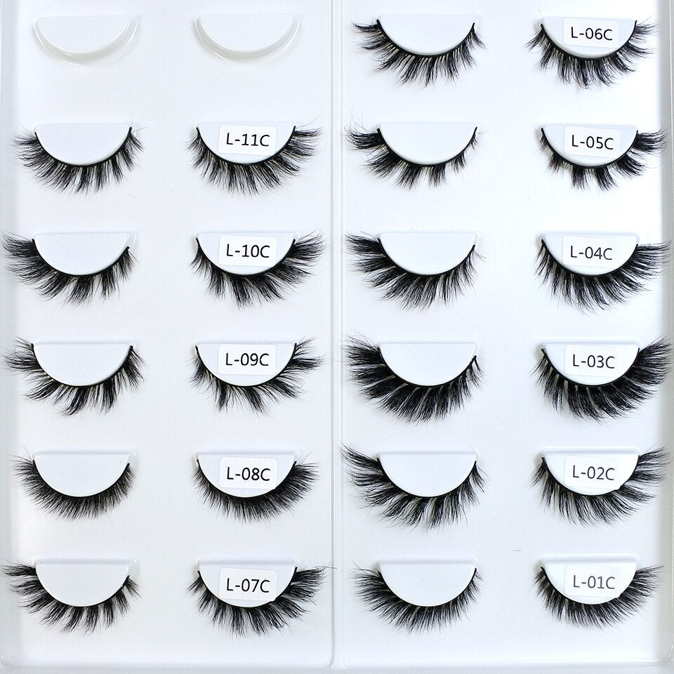 Cat Eye Lashes Faux Cils Cute Makeup 5/10/30/50 Pairs Lash Pack Natural Winged Short Mink Eyelashes Bundle
