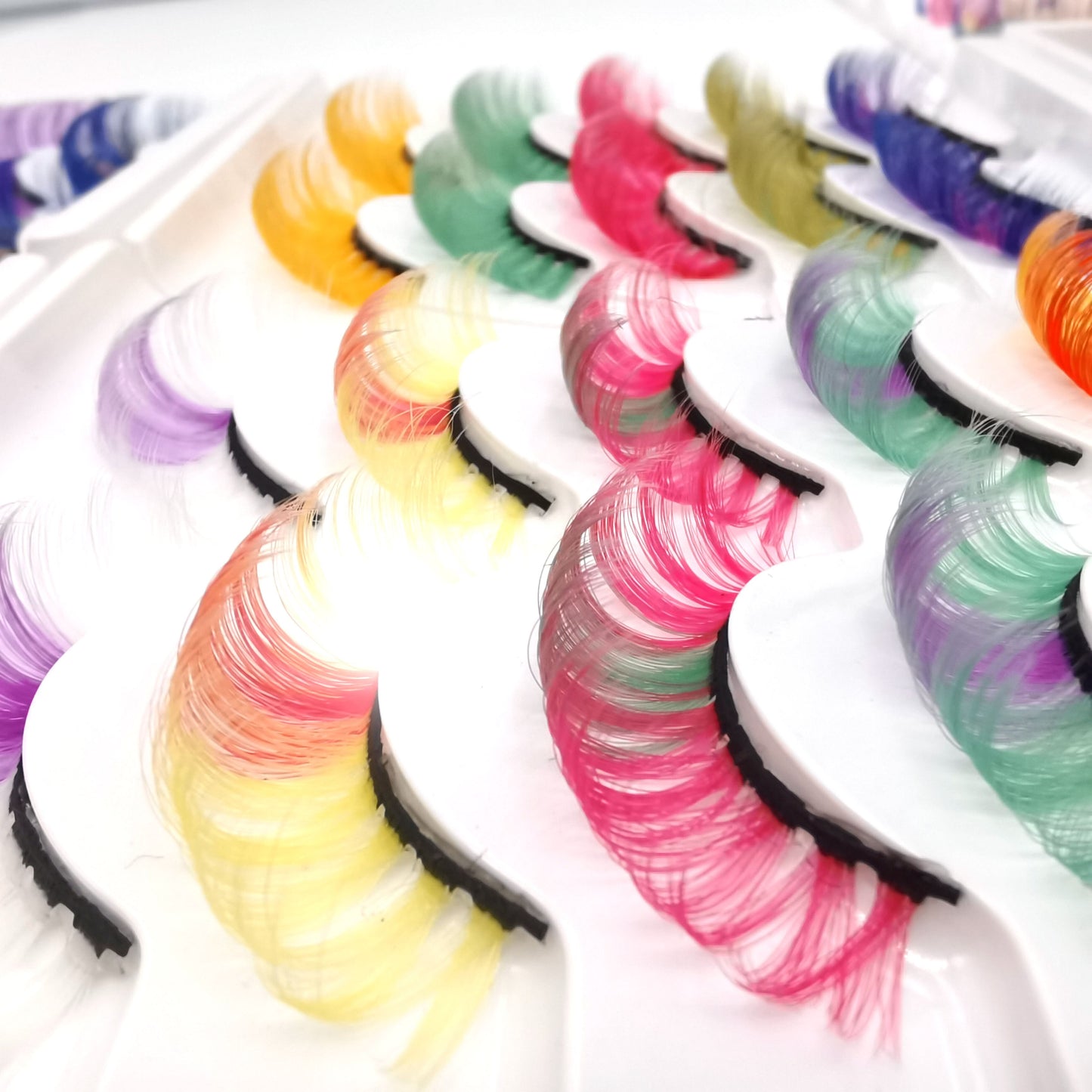 Mix Color Eyelashes Maquiage Soft Natural 3D Mink Rainbow Eyelash Cilios Natural Dramatic Fluffy Colourful