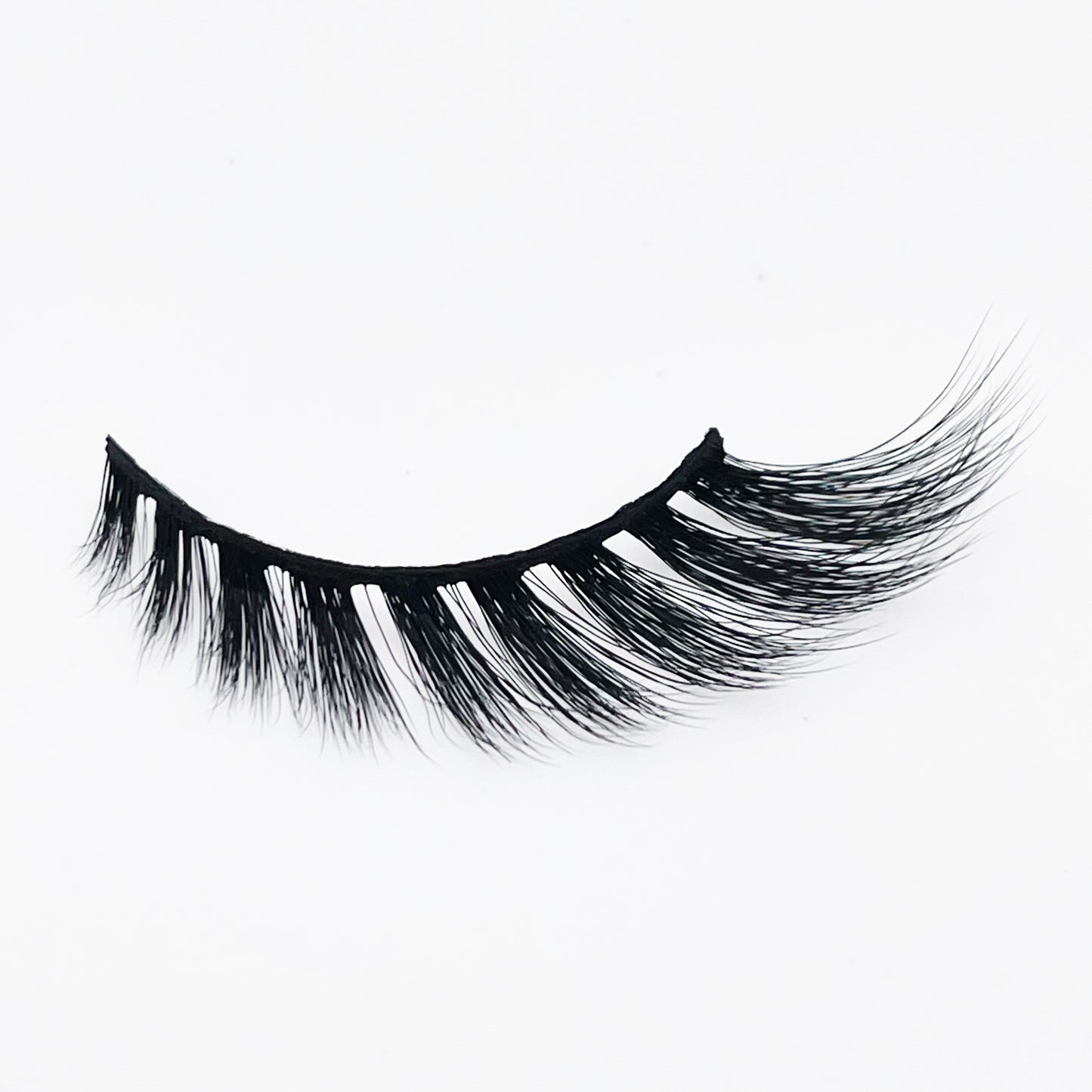 Cat-Eye 3D Mink Eyelashes Curled Winged Natural Realistic Messy End Eye Elongated Thick False Eyelashes Soft