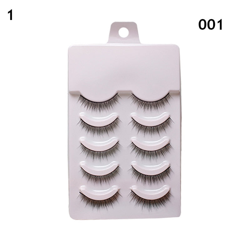 5 Pairs 3d Faux Mink Manga Lashes Little Devil Fairy 3D False Eyelashes Natural Lash Extension