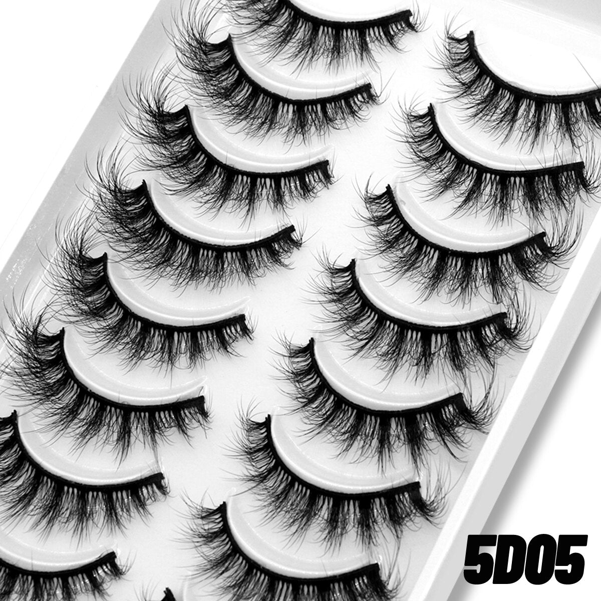 Natural Long 10 Pairs 3D Mink False Eyelashes Fake Lashes Mink Lashes Cat Eye lashes Short Eyelashes