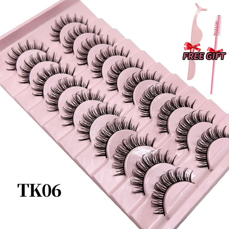 Russian Strip Lashes 25mm 3D Mink Volume Fluffy Natural False Eyelashes Thick Dramatic Mink Eyelashes