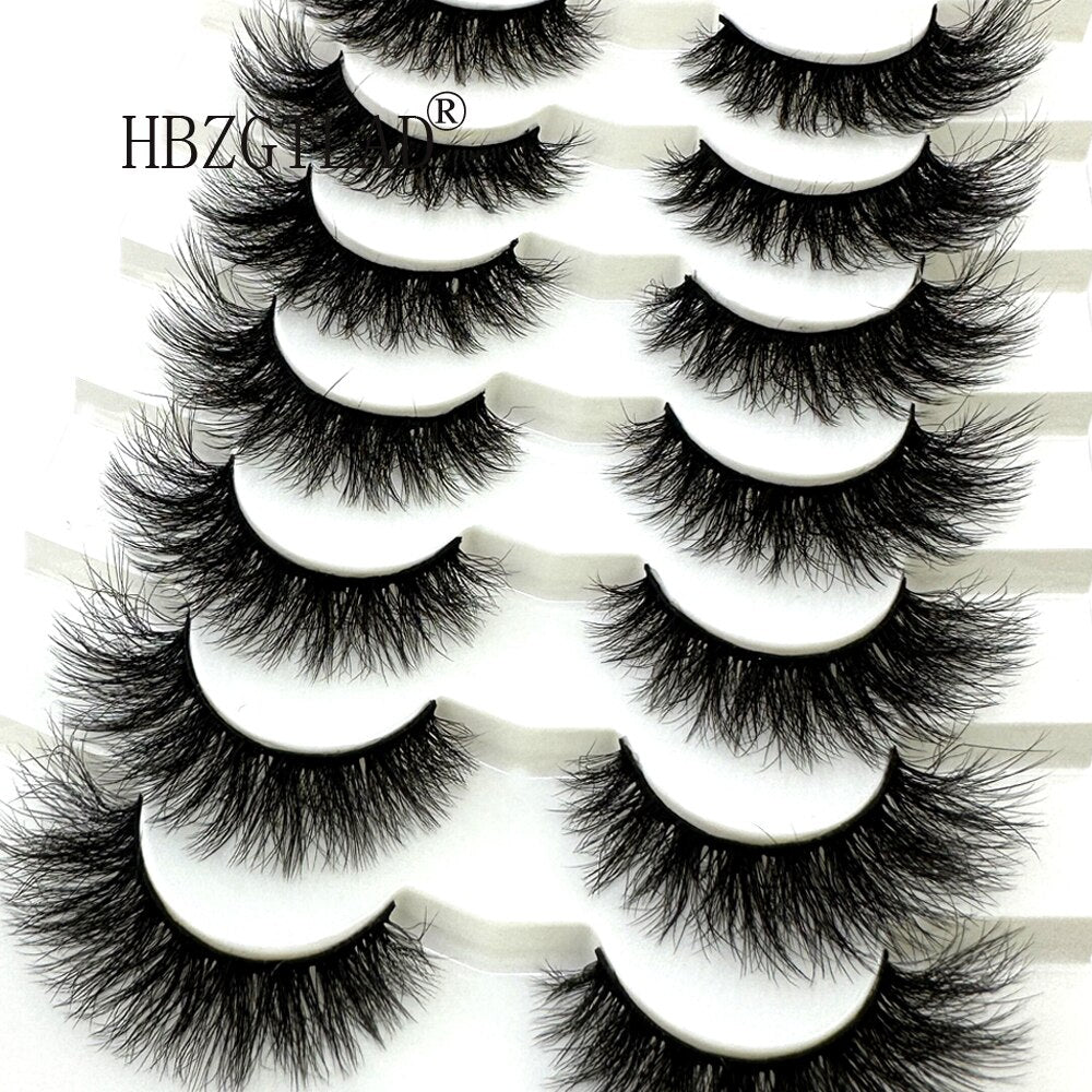 7Pairs False Eyelashes 6D Super Fluffy Wispy Faux Mink Eyelashes Cat/Fox Eye Effect Dramatic Lashes Eyelash Extension
