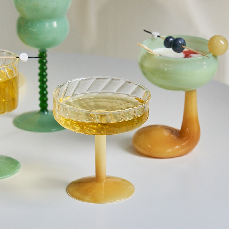1PC Wine Champagne Cocktail Glass Flutes Goblet Beer Glass Whiskey Cups Cocktail Glass Shot Glasses Wine Glasses