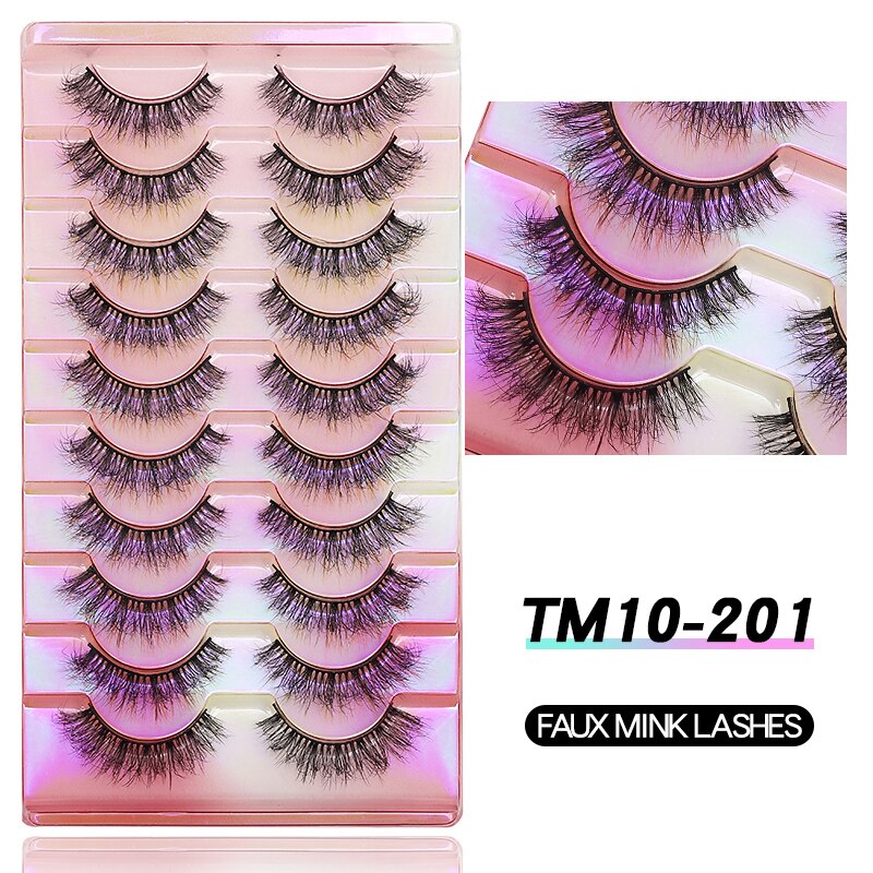 Russian Lash Strip Wispy Mink Lash Individual Eyelash Natural Eyelashes Fluffy Nagaraku False Eyelashes