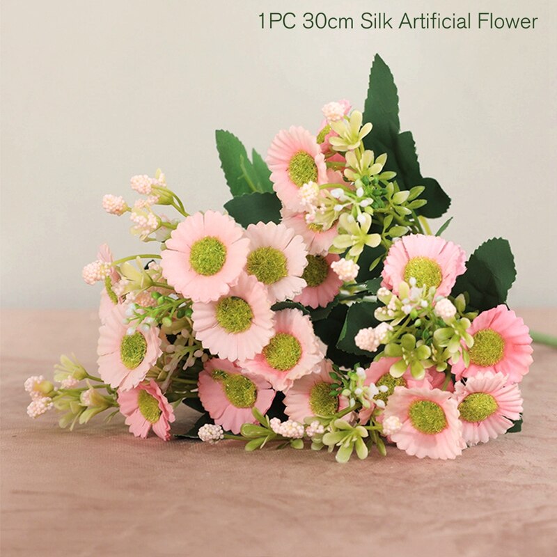 1PC Artificial Flowers Real Touch Artificial Moth Orchid Butterfly Peony Daisy For Home Table Wedding Festival Decoration
