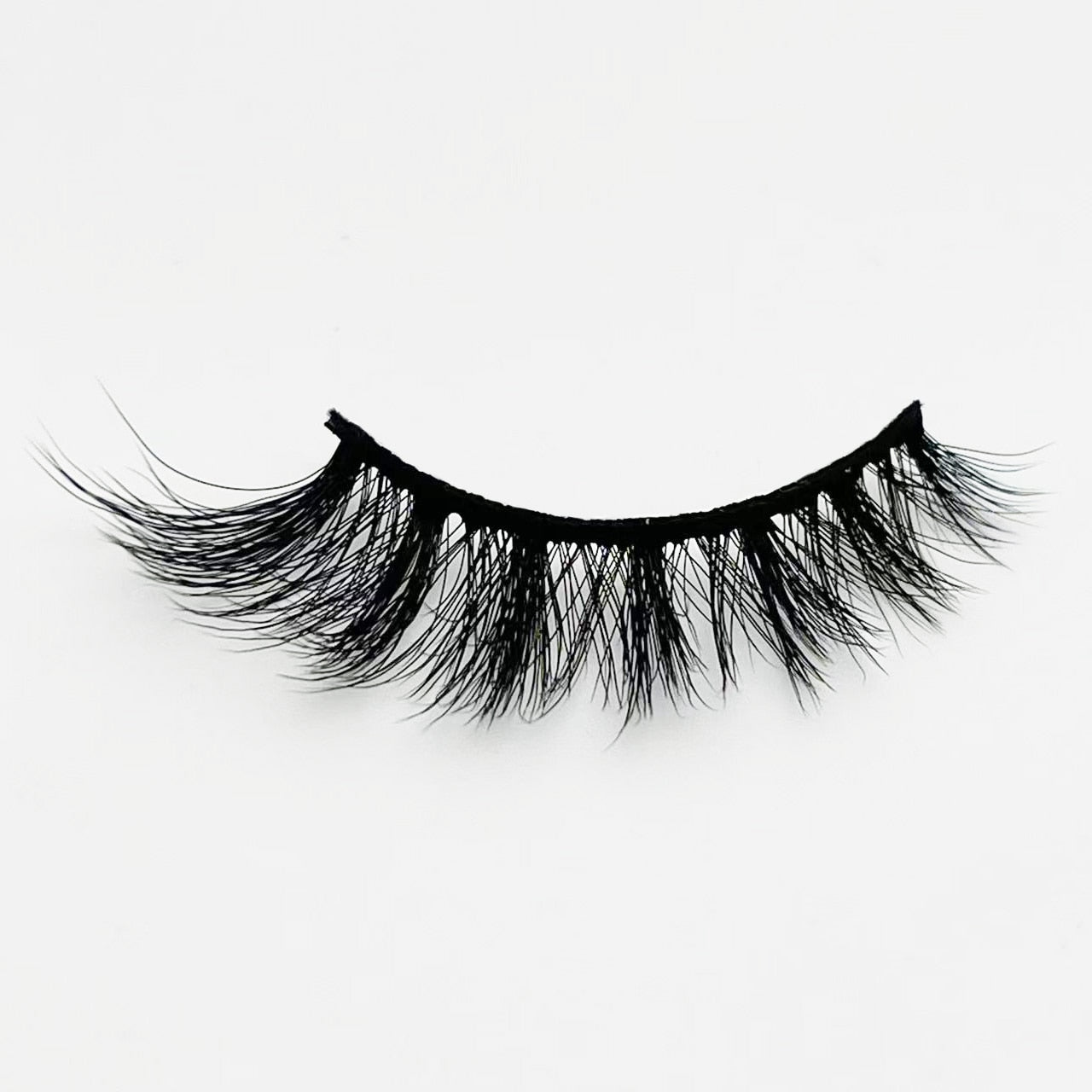 Cat-Eye 3D Mink Eyelashes Curled Winged Natural Realistic Messy End Eye Elongated Thick False Eyelashes Soft