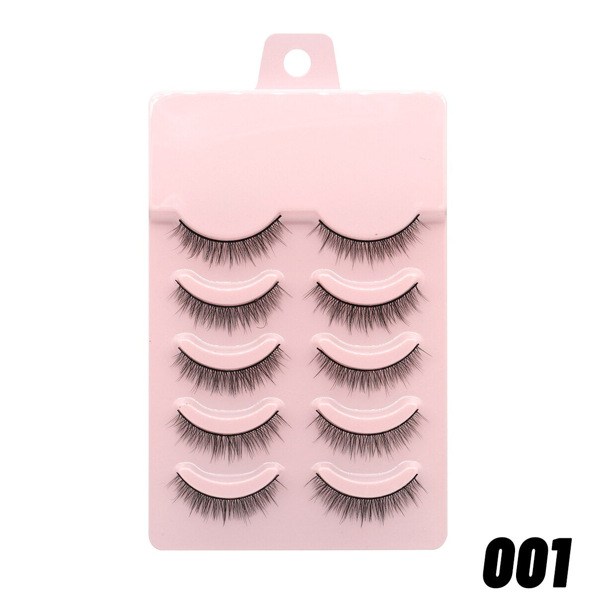 Natural Lashes 5pairs Eyelashes Cosplay 3D Faux Mink Eyelash Wispy Fluffy Soft Extension Hand Made Fake Lash